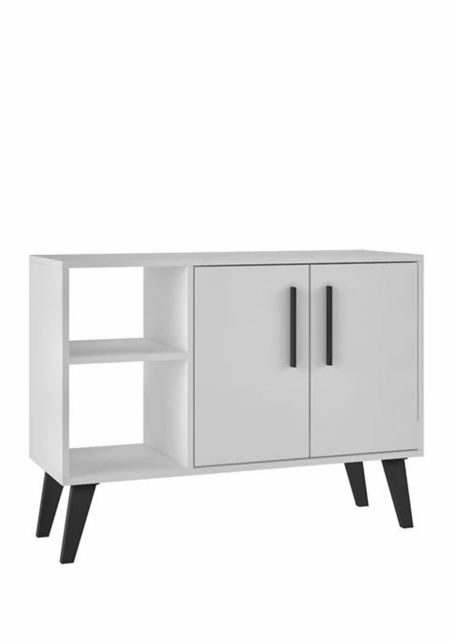 Furniture * | Best Sale Manhattan Comfort 35.43 Inch Amsterdam Sideboard White