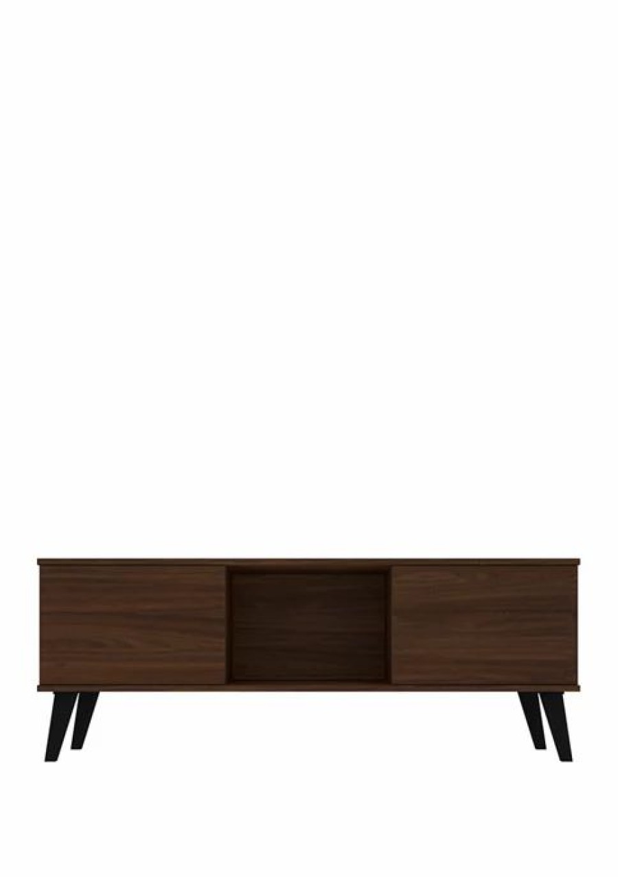 Furniture * | Best Reviews Of Manhattan Comfort 53.15 Inch Doyers Tv Stand Nut Brown