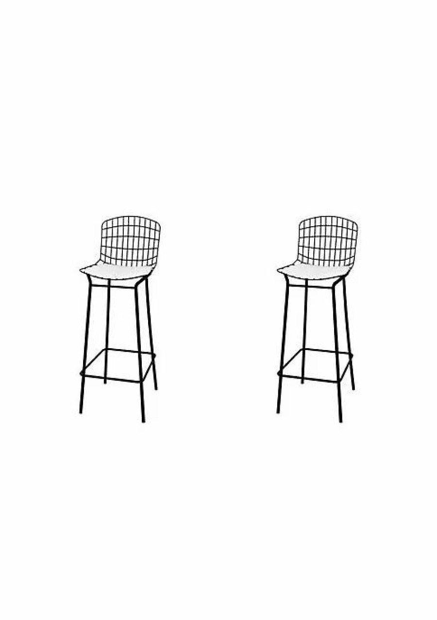 Tv & Media Stands * | Cheapest Manhattan Comfort Element Dining Armchair In (Set Of 2) Steel