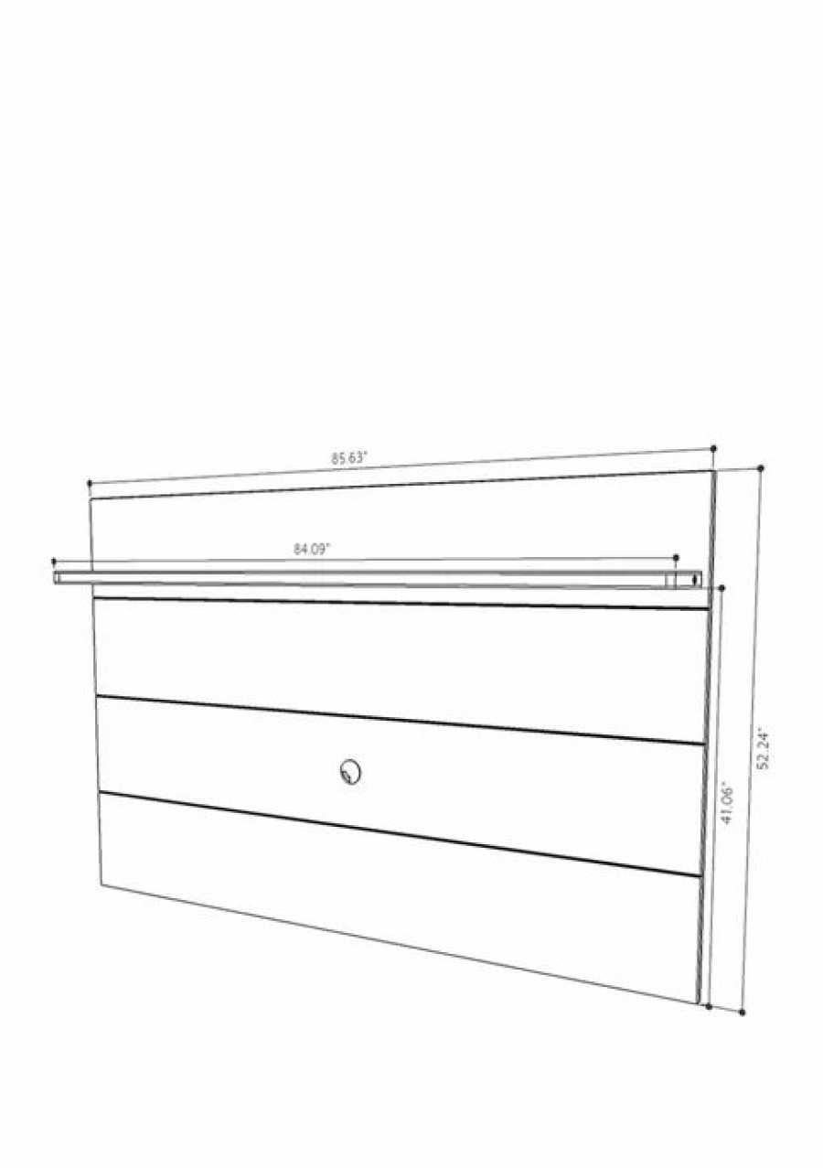 Furniture * | Deals Manhattan Comfort Cabrini Floating Wall Tv Panel 2.2 Black Matte