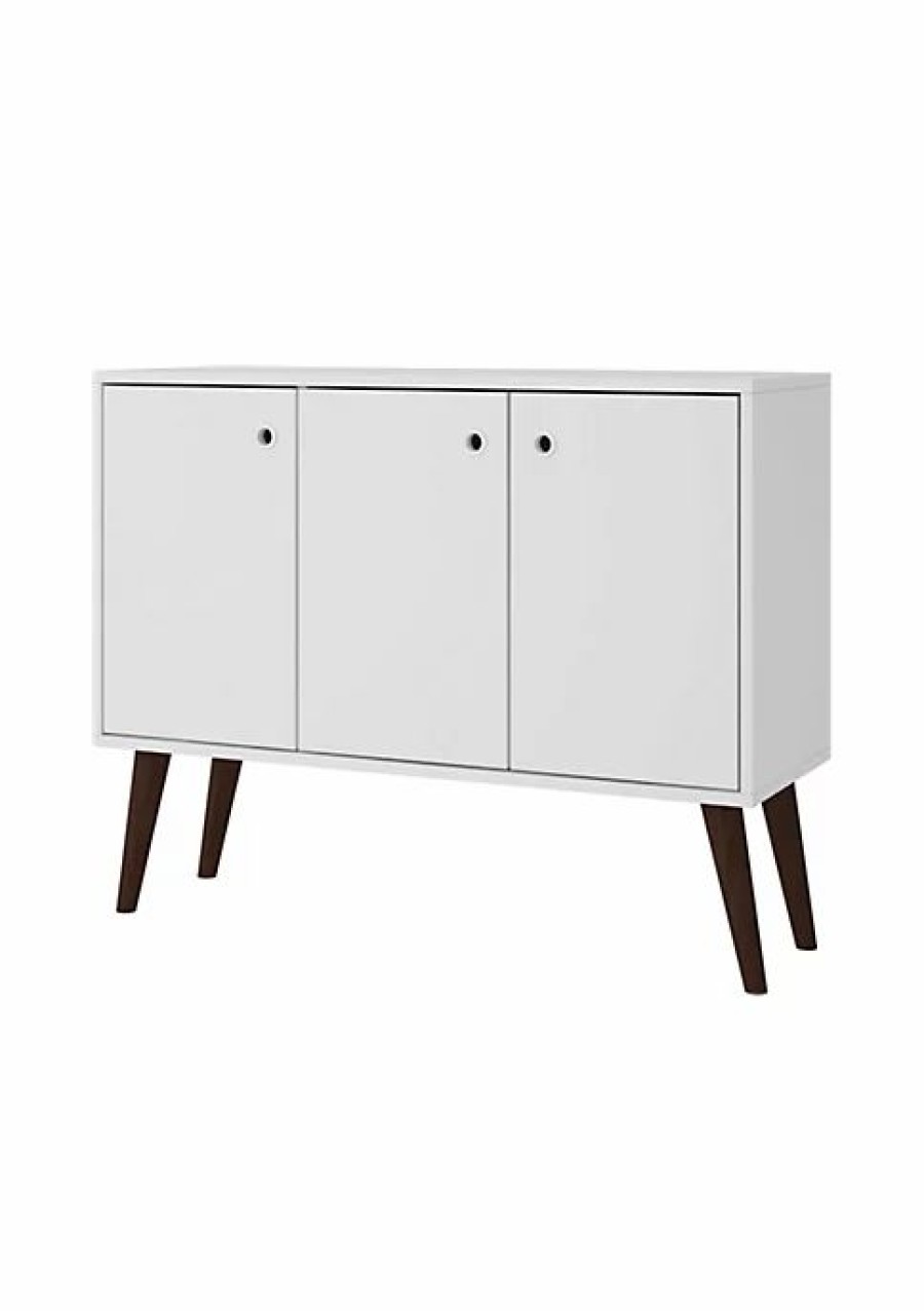 Tv & Media Stands * | Best Deal Manhattan Comfort Bromma 35.43 Buffet Stand In White