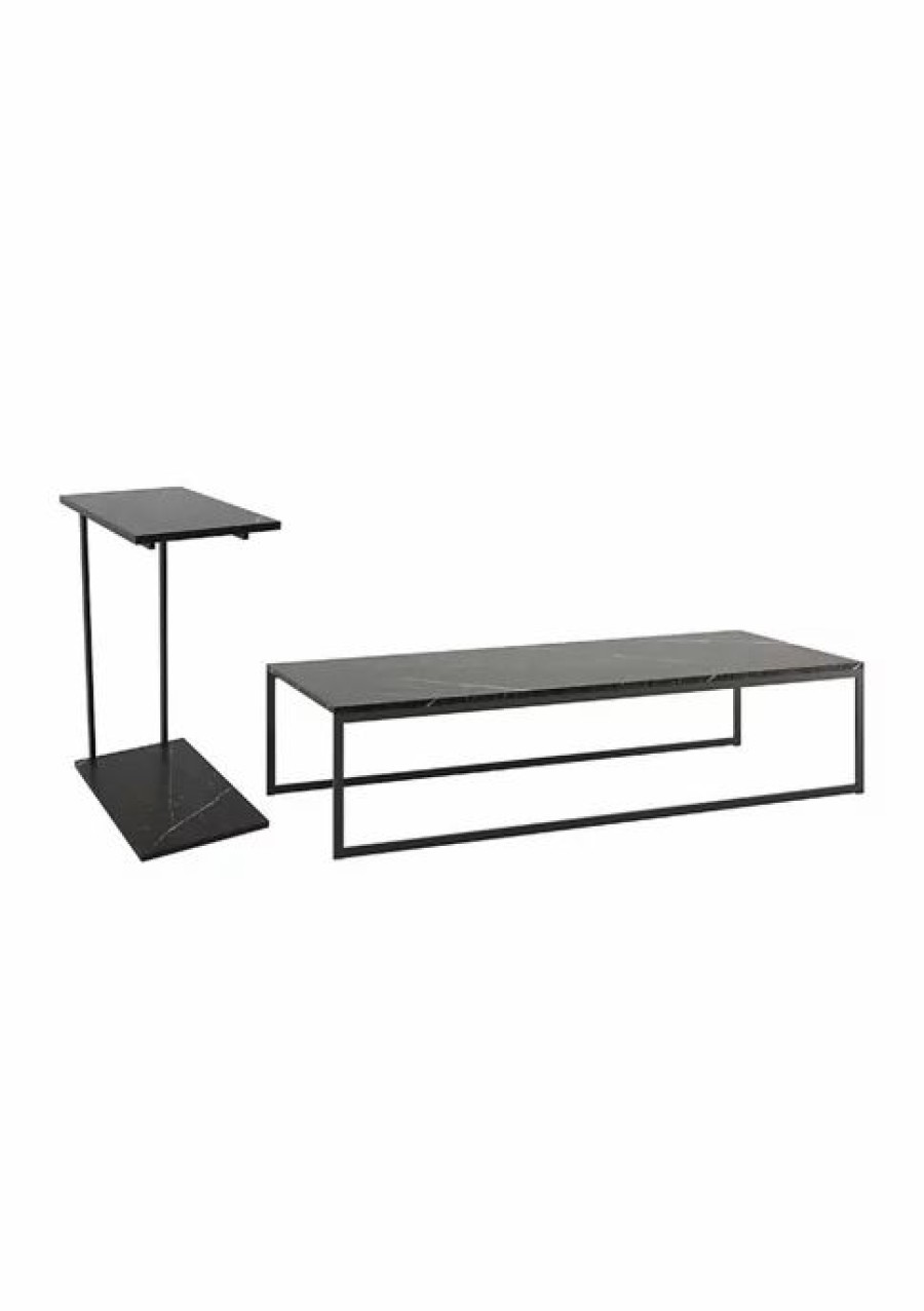 Tv & Media Stands * | Buy Manhattan Comfort 2-Piece Celine Coffee And End Table