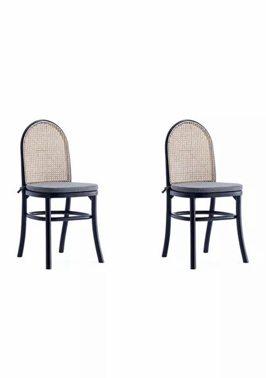 Dining Chairs * | Best Reviews Of Manhattan Comfort Paragon Cane Dining Chair 1.0 Set Of 2