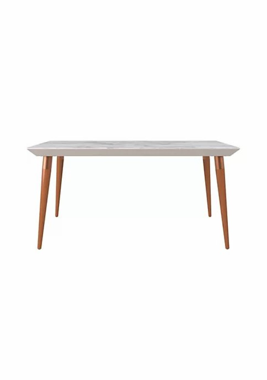 Dressers & Chests * | Outlet Manhattan Comfort Utopia 62.99 Dining Table In Off White And Maple Cream