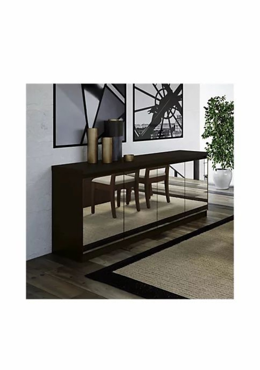 Tv & Media Stands * | Cheapest Manhattan Comfort Viennese 2.0 Sideboard In Black Matte