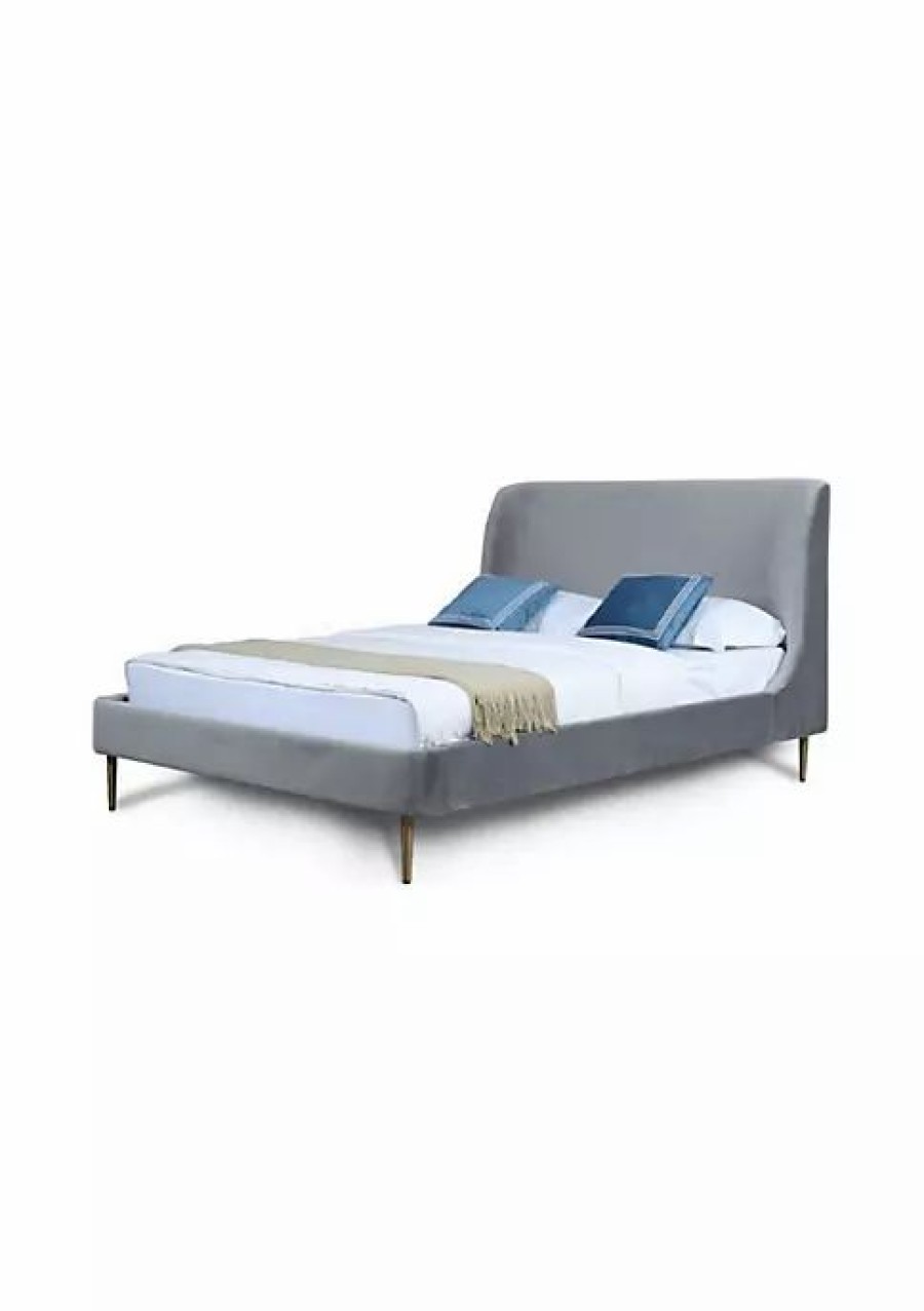 Dressers & Chests * | Wholesale Manhattan Comfort Heather Queen Bed In Grey