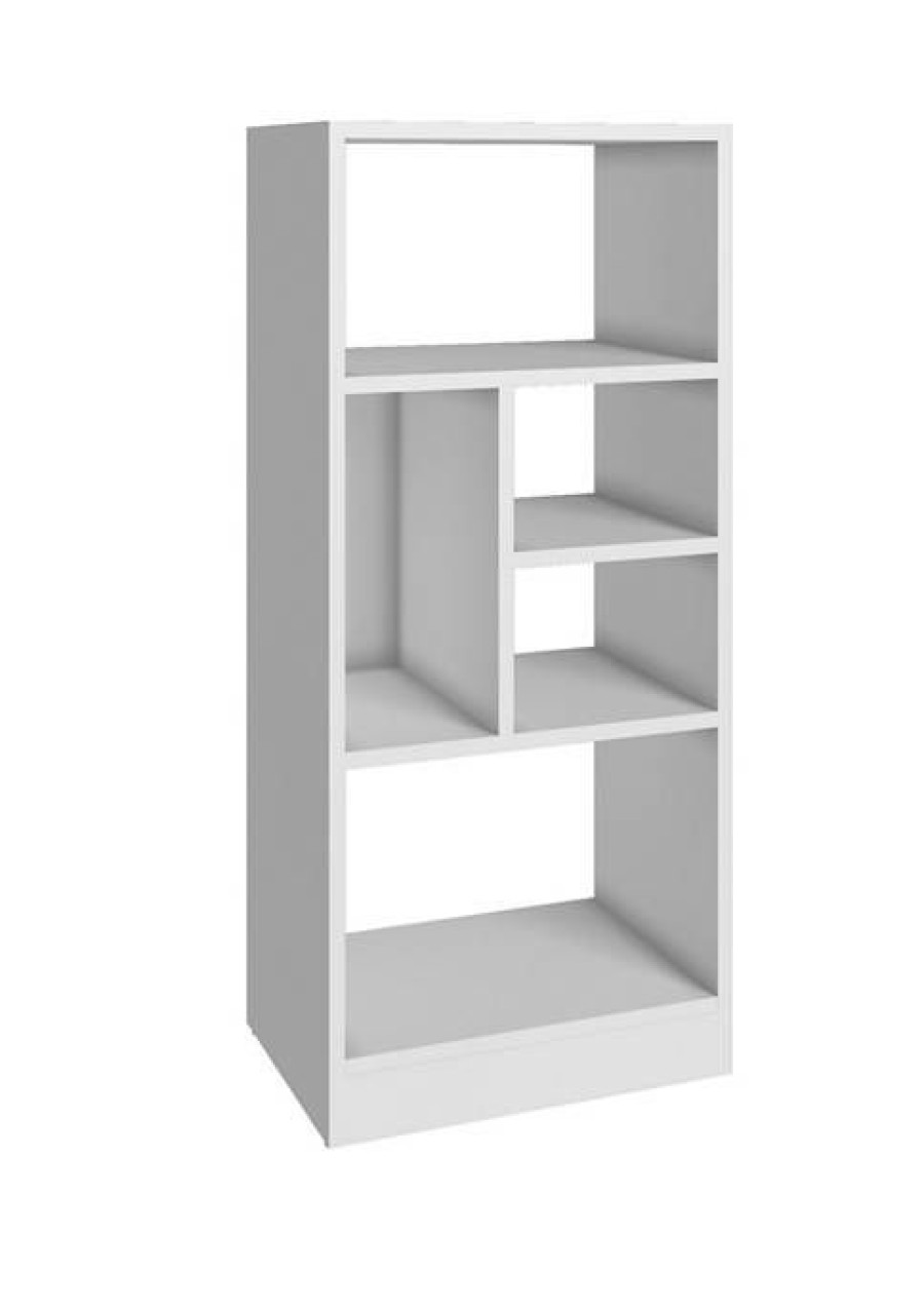 Furniture * | Deals Manhattan Comfort Valenca Bookcase 2.0 White