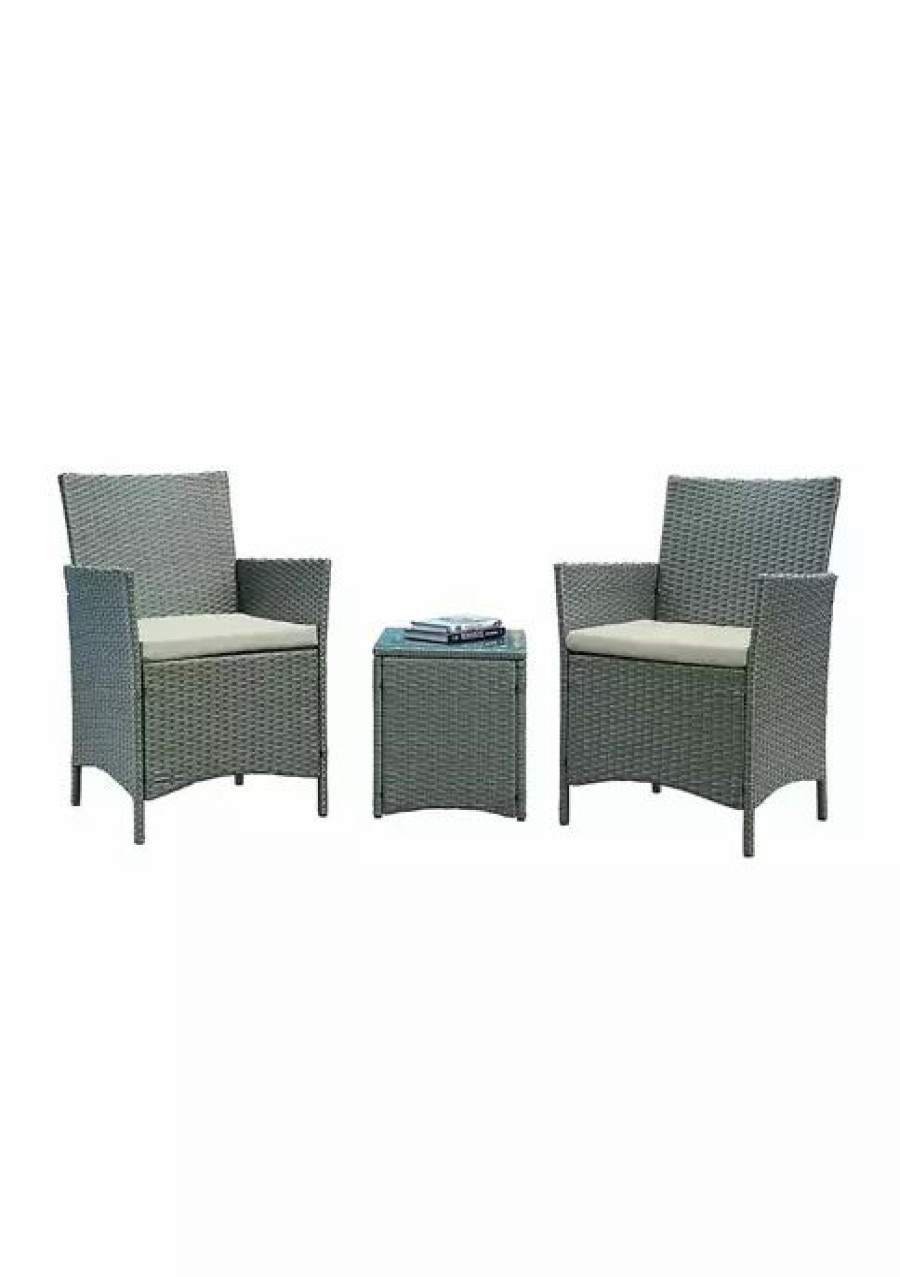 Furniture * | Flash Sale Manhattan Comfort Imperia Patio 2- Person Seating Group With End Table