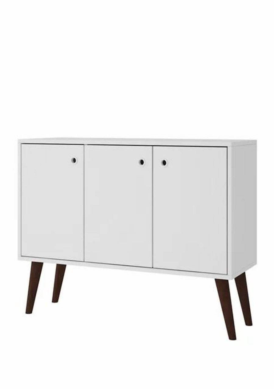 Furniture * | Cheapest Manhattan Comfort 35.43 Inch Bromma Buffet Stand White