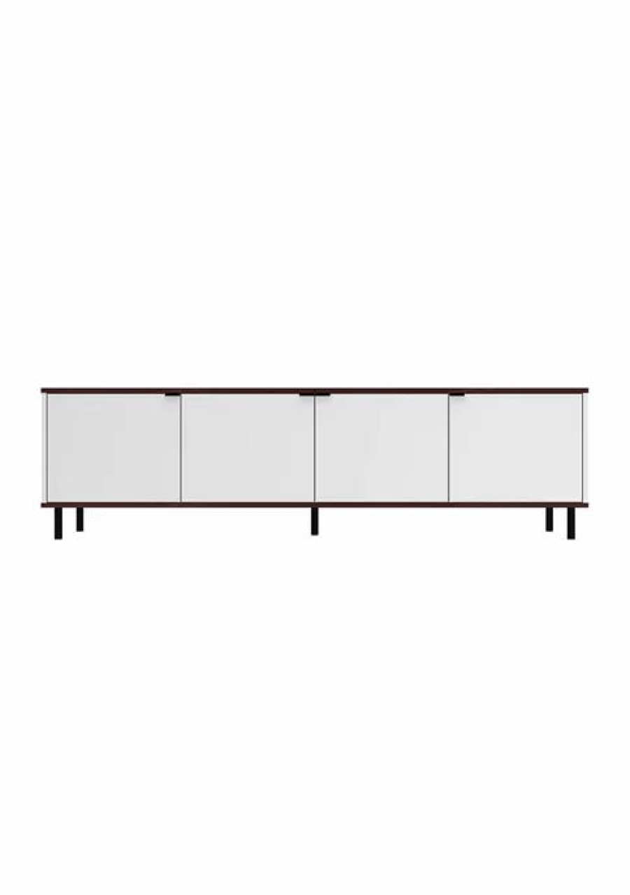 Furniture * | Deals Manhattan Comfort Mosholu Nut Tv Stand