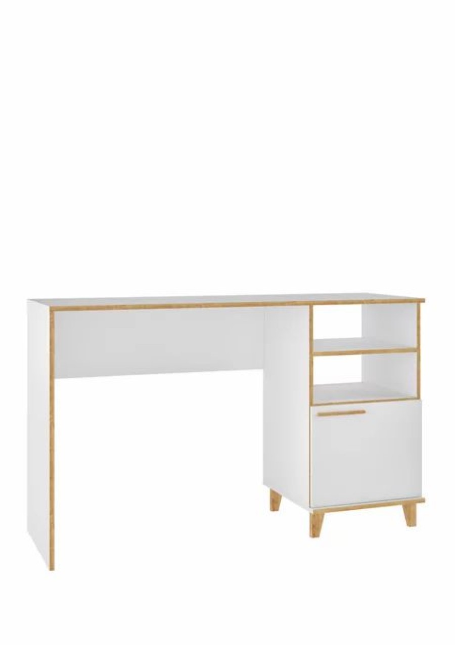 Furniture * | Best Pirce Manhattan Comfort Minetta Office Desk White