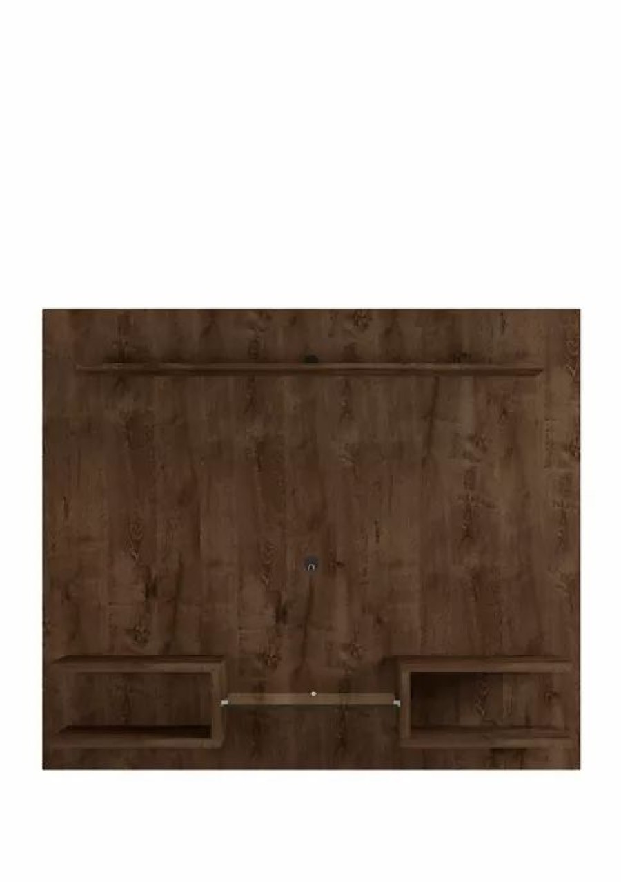 Furniture * | Outlet Manhattan Comfort 64.25 Inch Plaza Floating Entertainment Center Rustic Brown