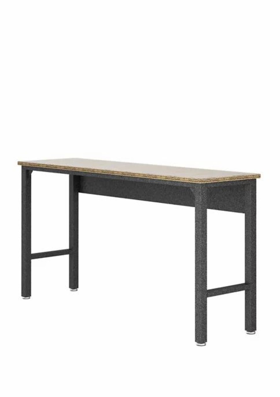 Furniture * | Top 10 Manhattan Comfort 72.4 Inch Fortress Garage Table Grey