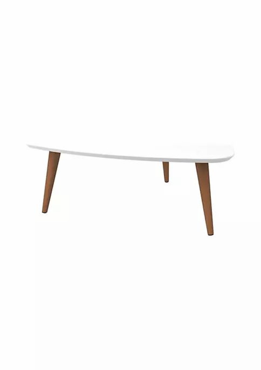 Dressers & Chests * | Best Pirce Manhattan Comfort Utopia Low Triangle End Table In Off White