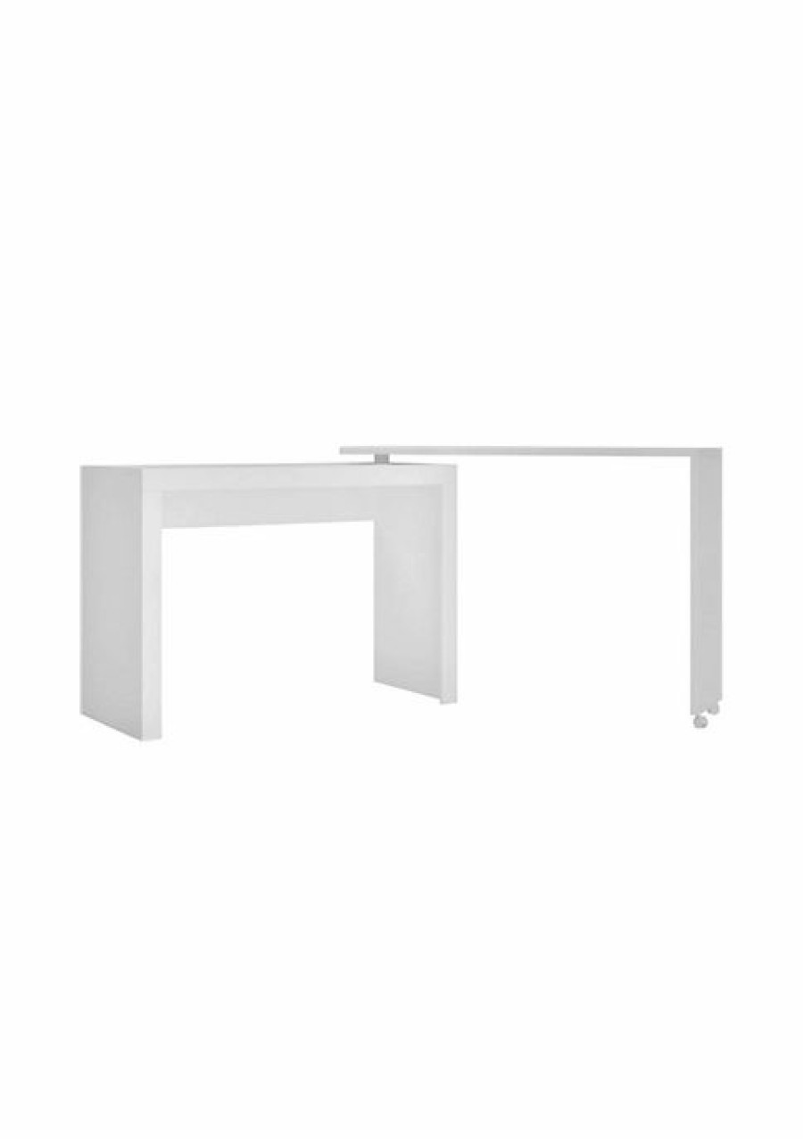 Tv & Media Stands * | Deals Manhattan Comfort Calabria Nested Desk In White