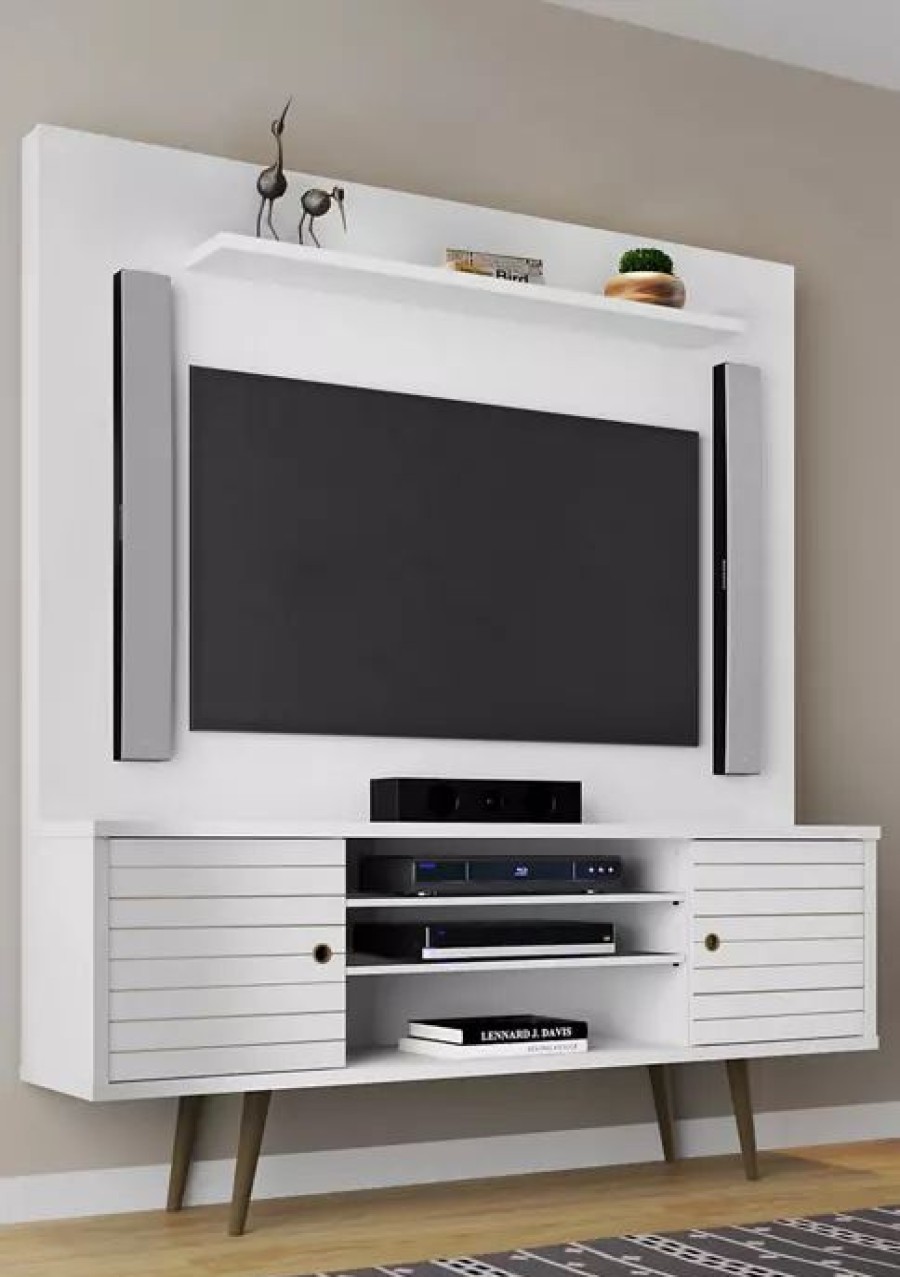 Furniture * | Best Pirce Manhattan Comfort 63 Inch And Liberty Freestanding Entertainment Center