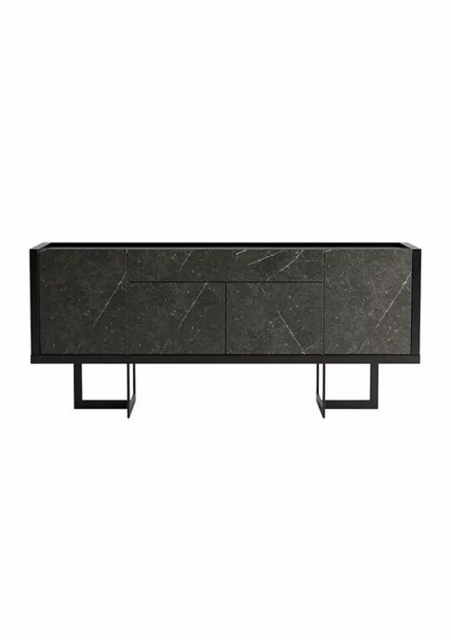 Furniture * | Budget Manhattan Comfort Celine 70.86 Inch Buffet Stand In Mosaic Wood