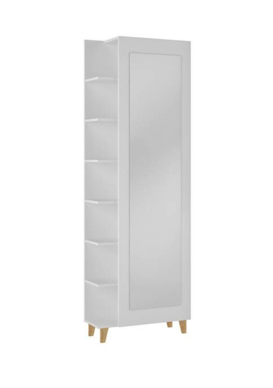 Dressers & Chests * | New Manhattan Comfort Minetta Shoe Closet White