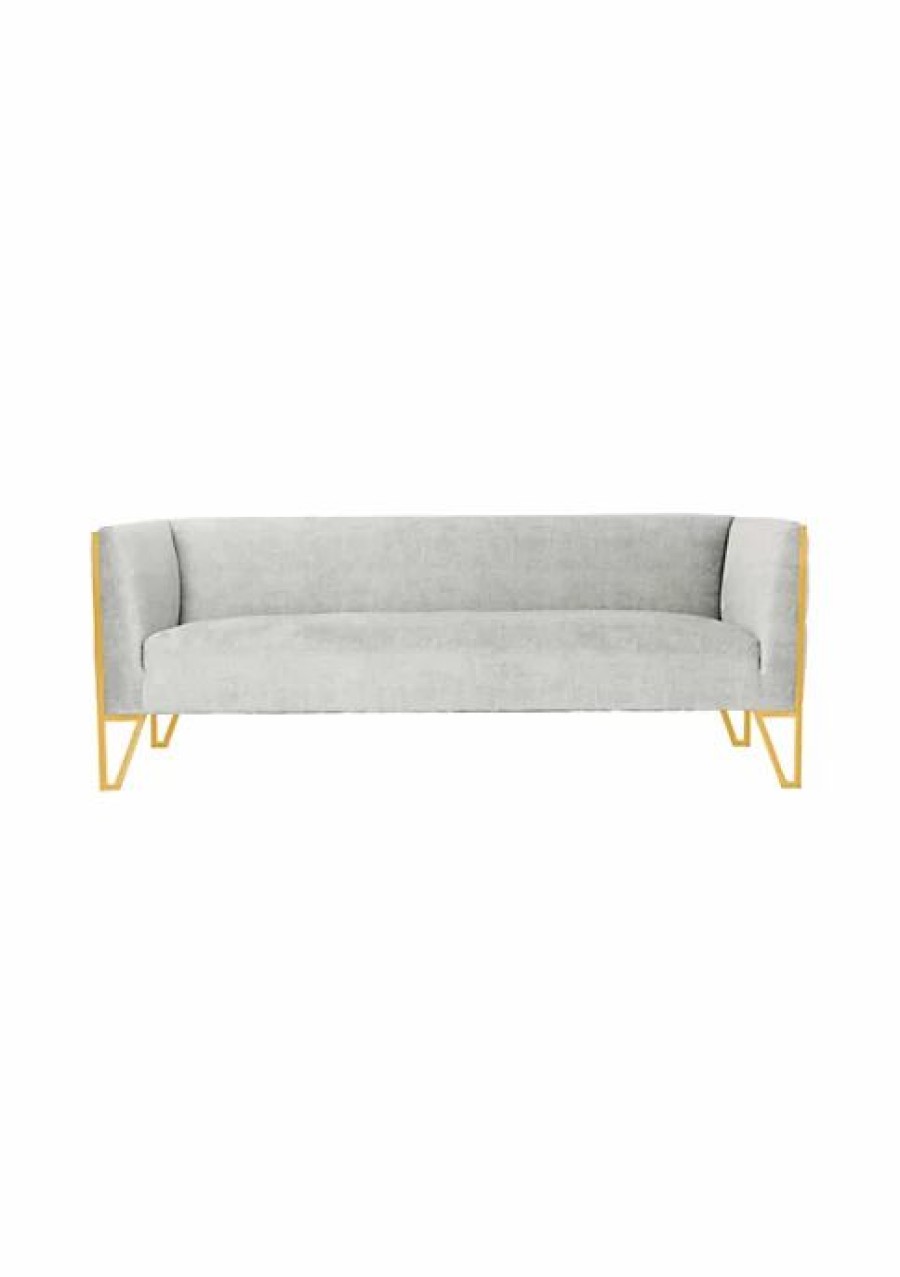 Tv & Media Stands * | New Manhattan Comfort Vector Sofa In Grey And Gold