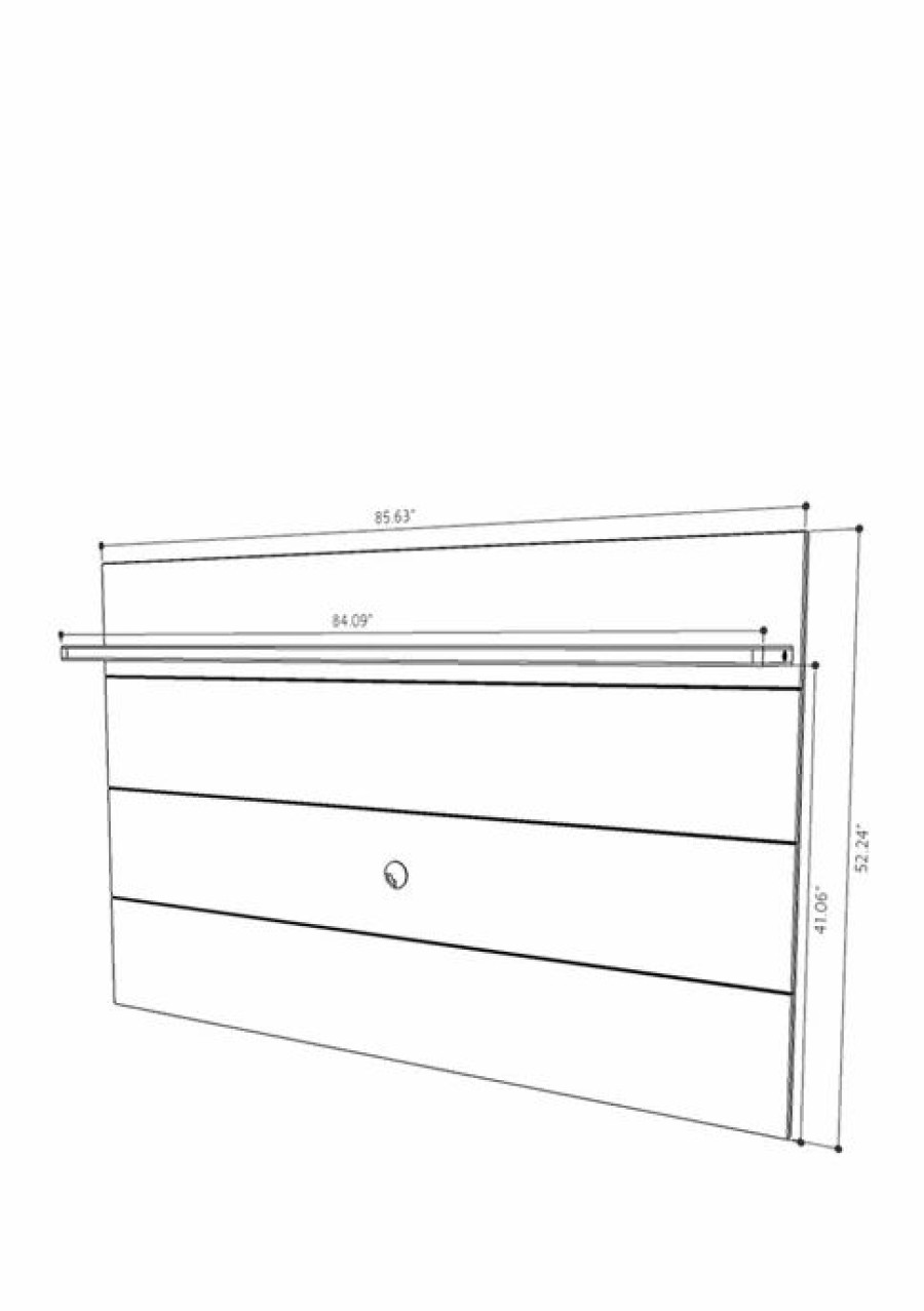 Furniture * | Cheapest Manhattan Comfort Cabrini Floating Wall Tv Panel 2.2 White Gloss