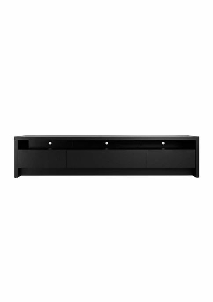 Furniture * | Coupon Manhattan Comfort Sylvan 85.43 Tv Stand Black