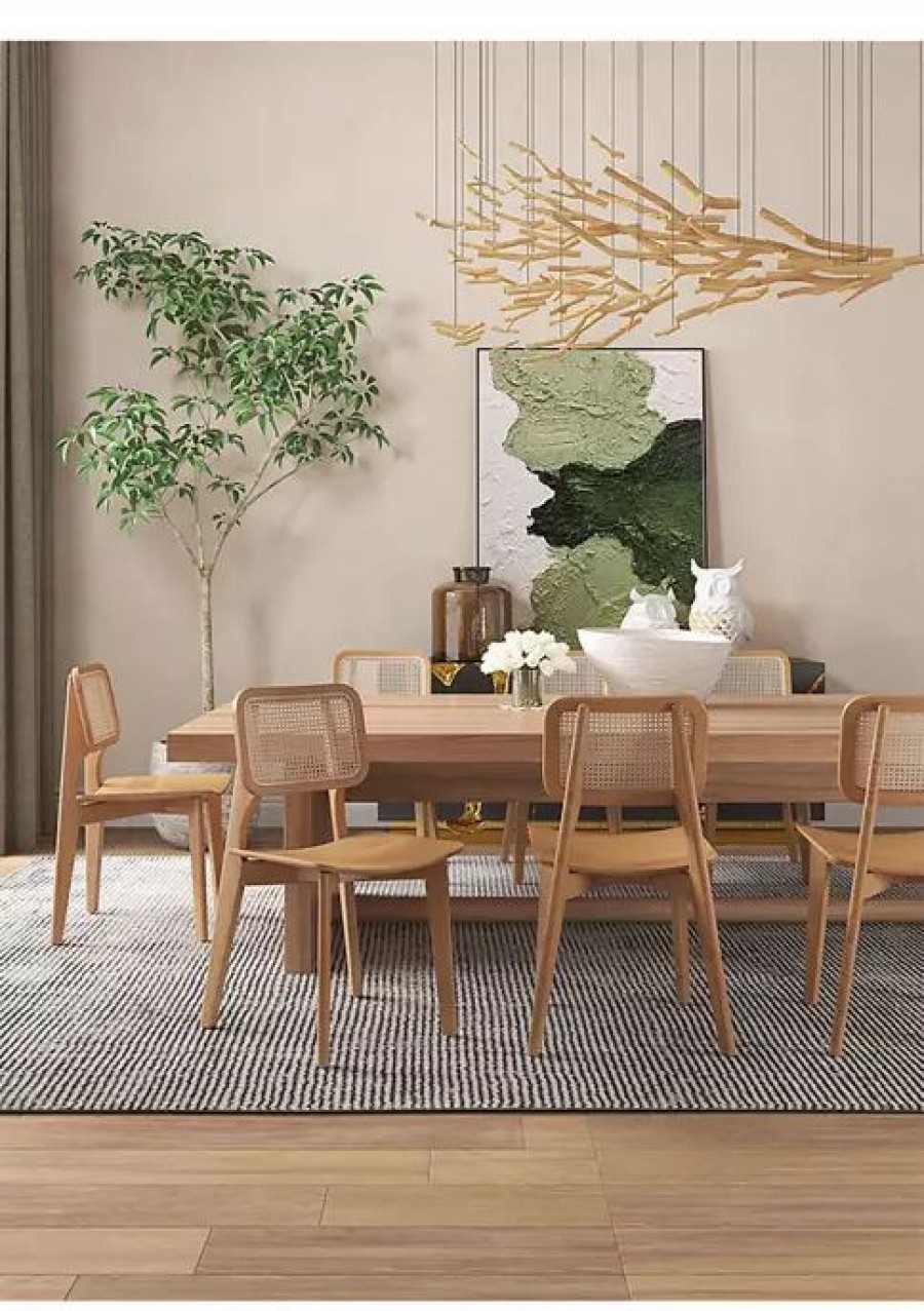 Furniture * | Coupon Manhattan Comfort Versailles Cane Dining Chair Set Of 2 Nature