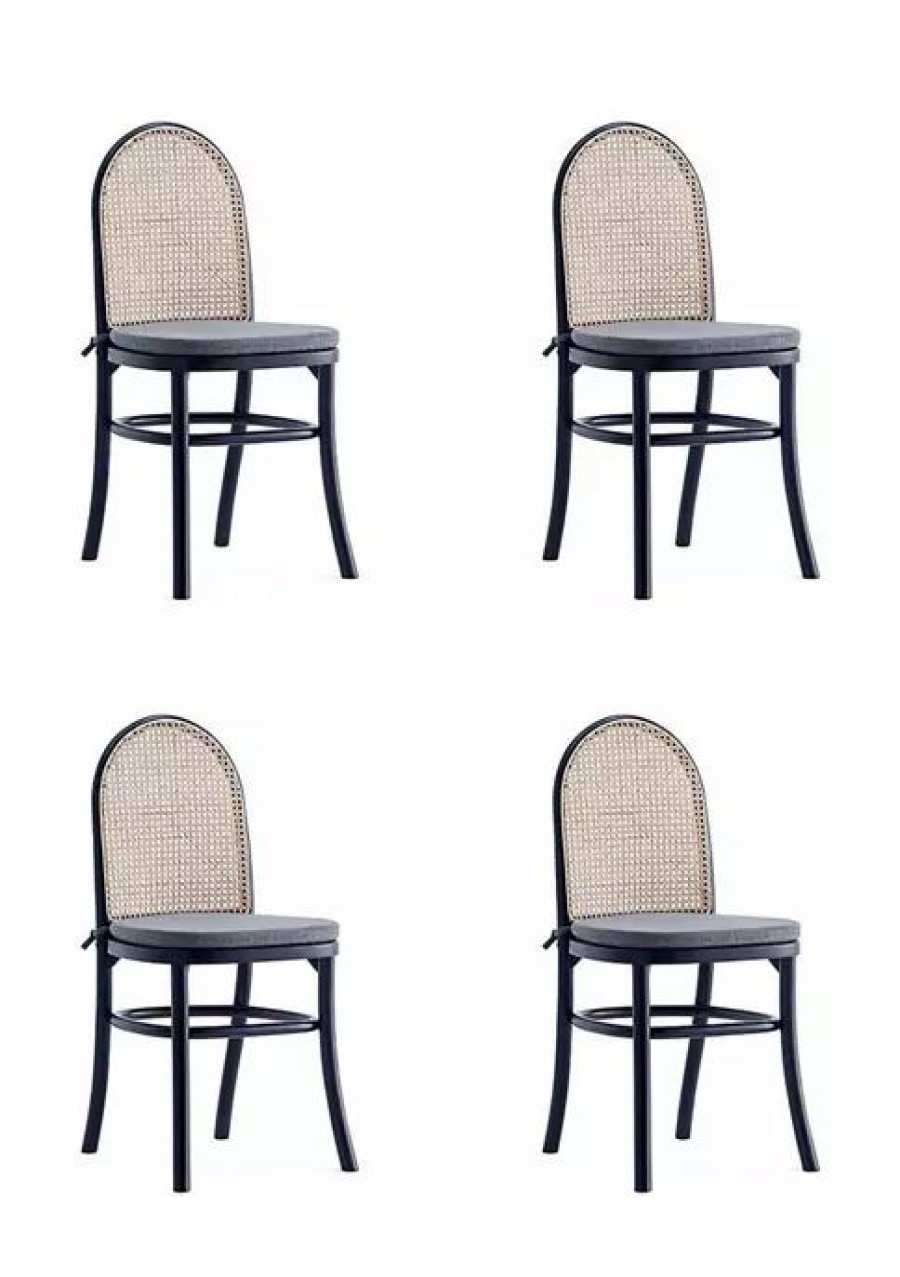 Dining Chairs * | Wholesale Manhattan Comfort Paragon Cane Dining Chair 1.0 Set Of 4