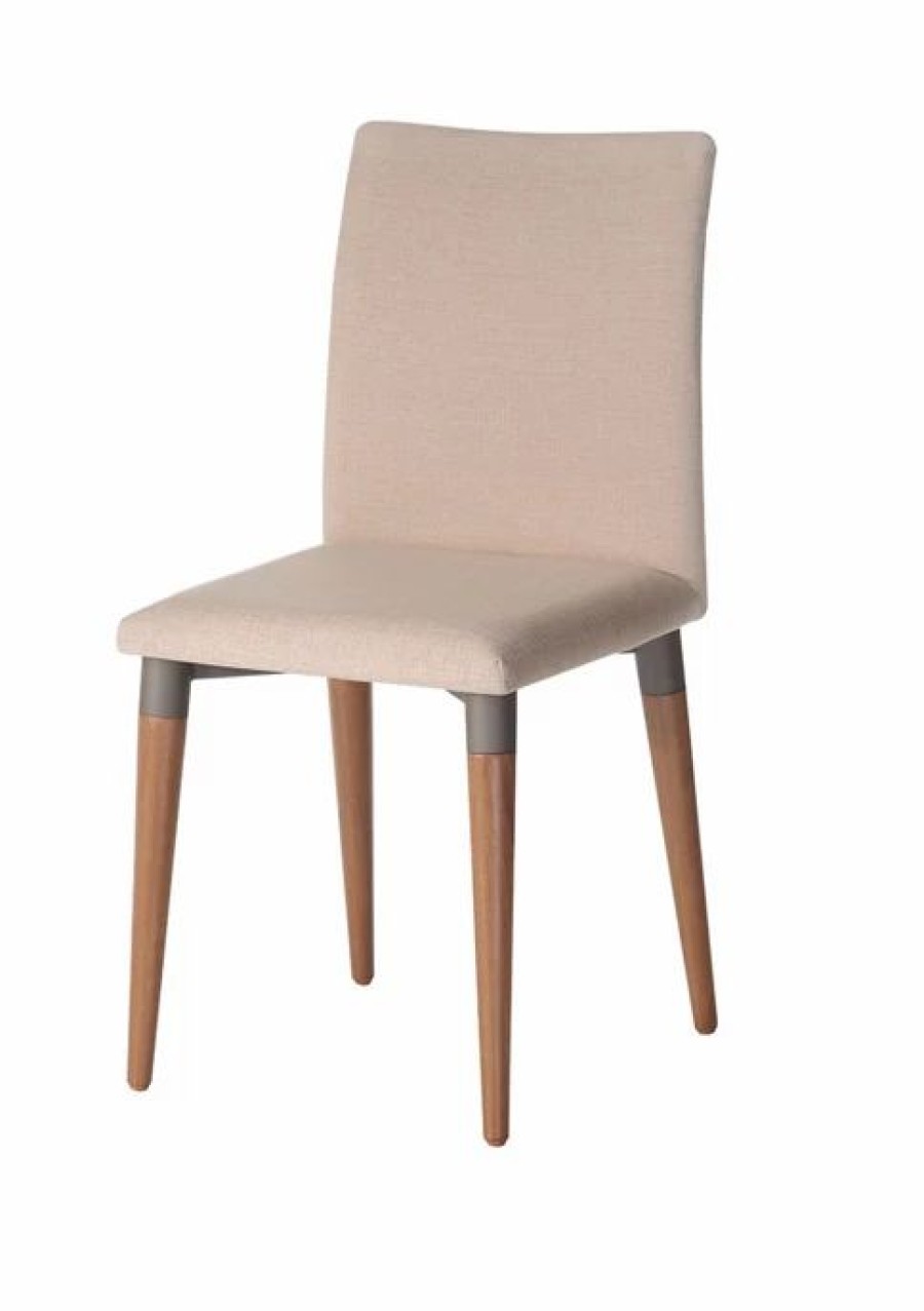 Furniture * | Buy Manhattan Comfort Charles Dining Chair Dark Beige