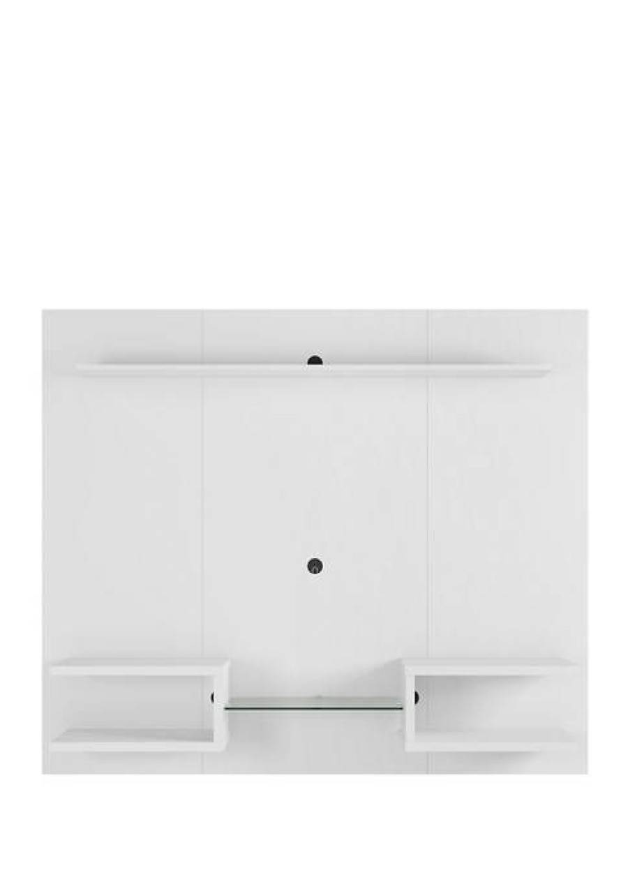 Tv & Media Stands * | Top 10 Manhattan Comfort 64.25 Inch Plaza Floating Entertainment Center White