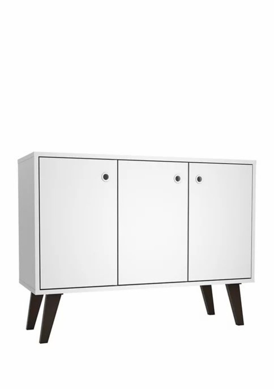 Furniture * | Budget Manhattan Comfort 35.43 Inch Sideboard 2.0 White