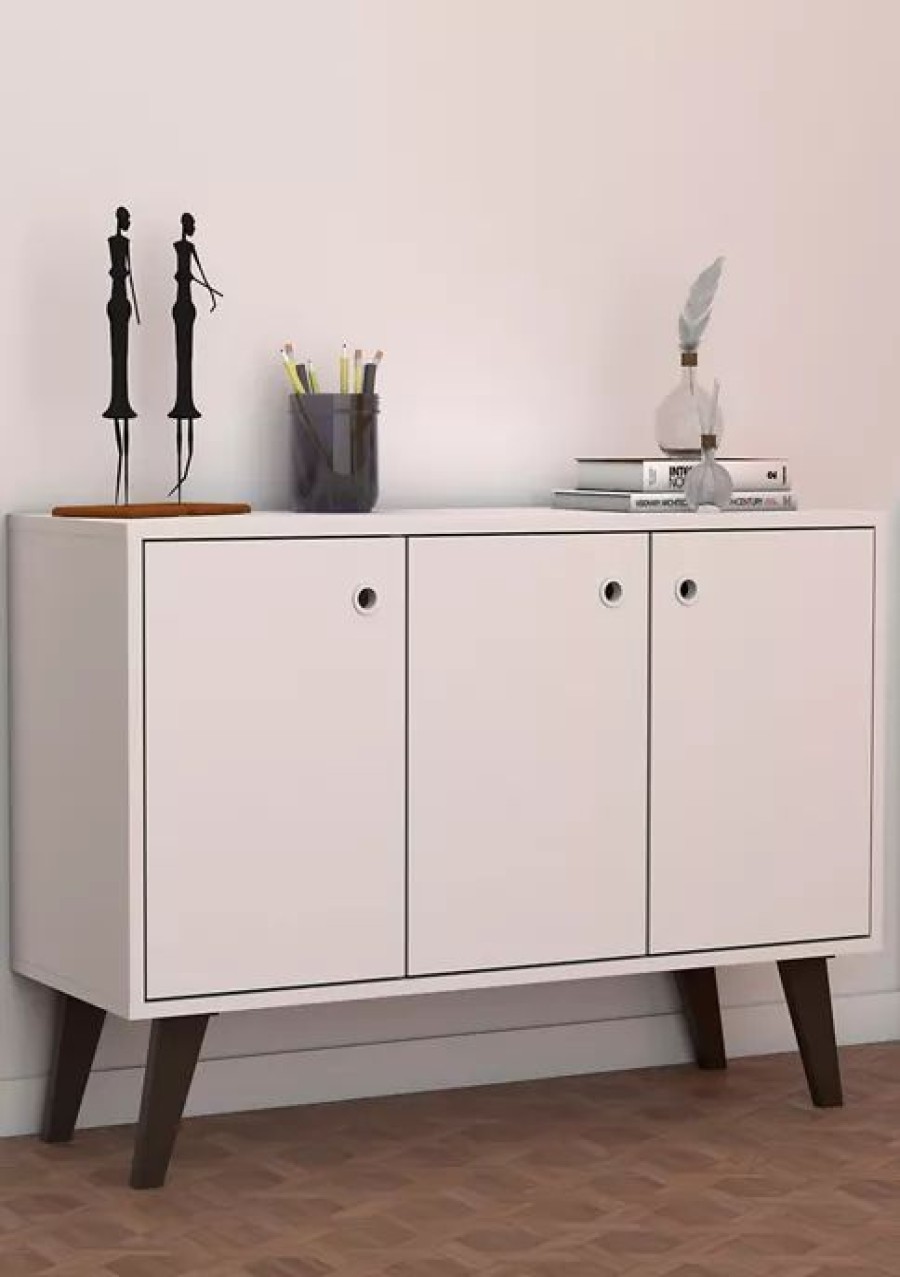 Furniture * | Budget Manhattan Comfort 35.43 Inch Sideboard 2.0 White