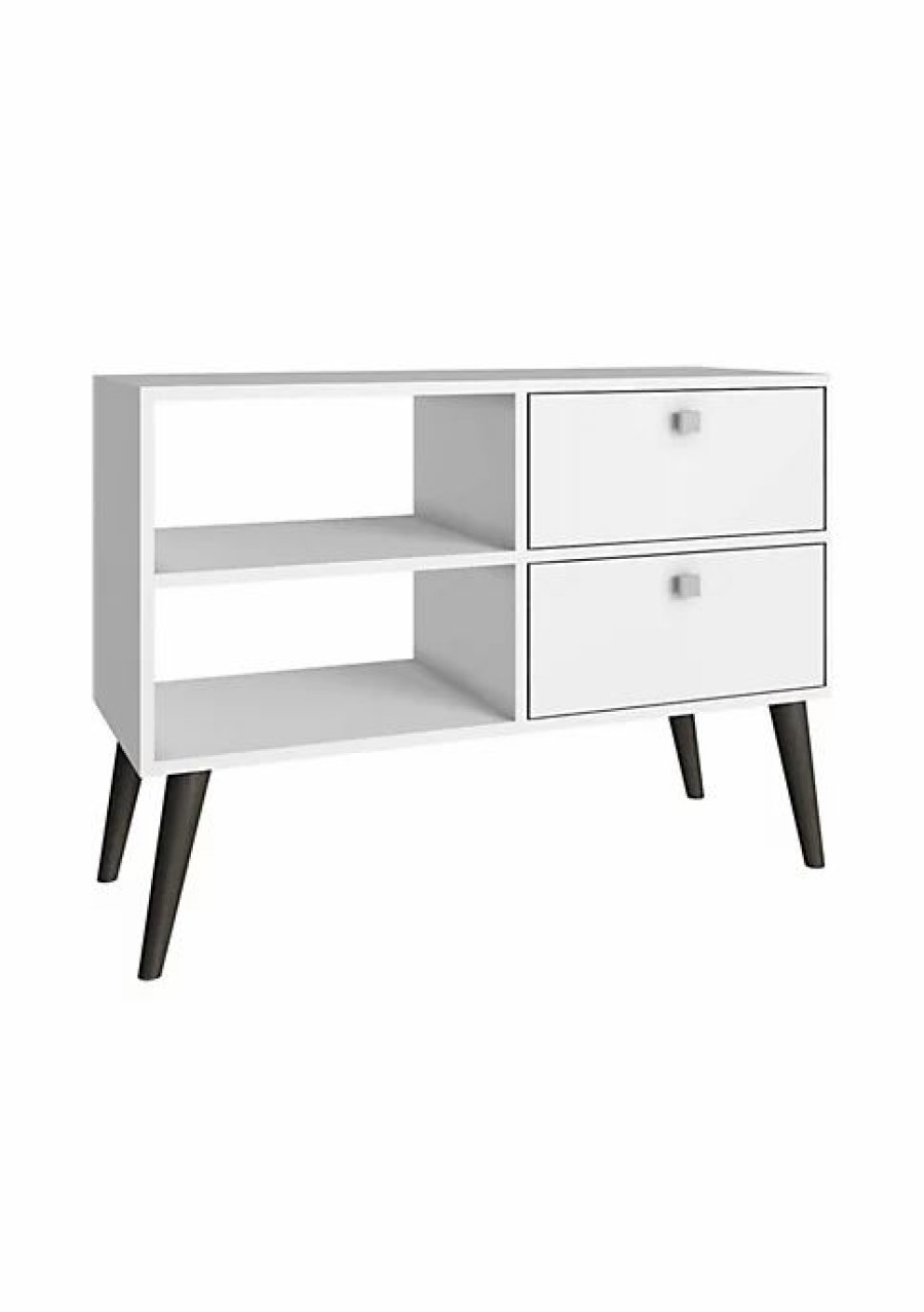 Dressers & Chests * | Discount Manhattan Comfort Dalarna Tv Stand In White