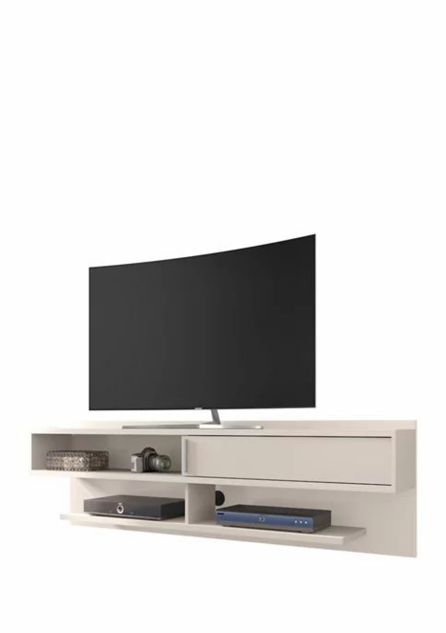 Furniture * | Outlet Manhattan Comfort 70.86 Inch Astor Floating Entertainment Center 1.0 Off White