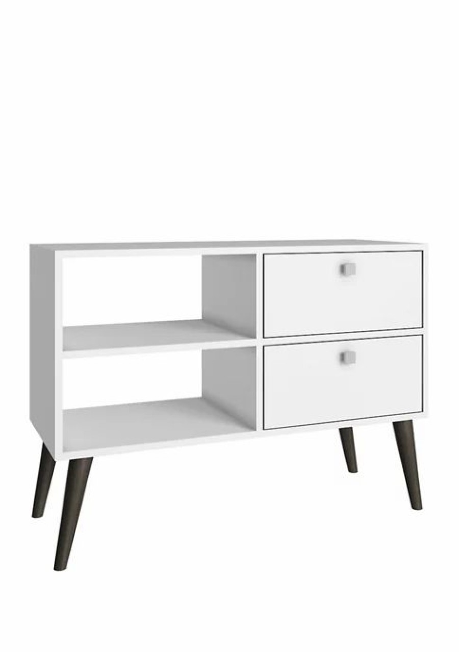 Furniture * | Best Deal Manhattan Comfort Dalarna Tv Stand White