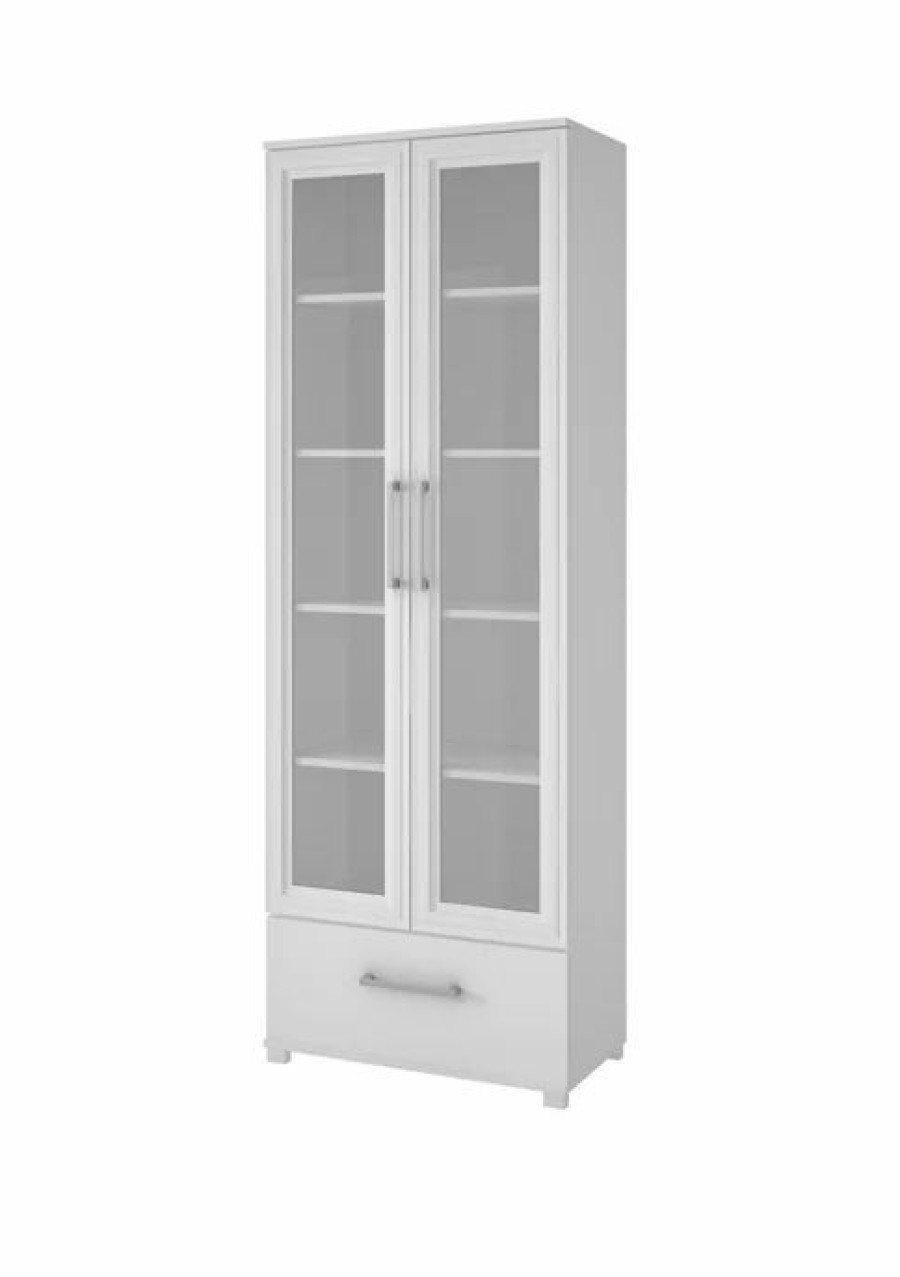 Furniture * | Best Sale Manhattan Comfort Serra Shelf Bookcase 1.0 White