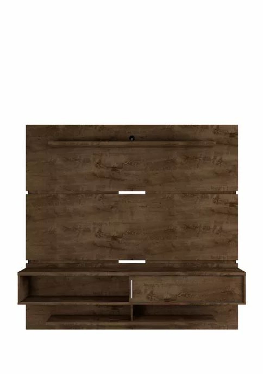 Tv & Media Stands * | Deals Manhattan Comfort 70.86 Inch Astor Floating Entertainment Center 2.0 Rustic Brown