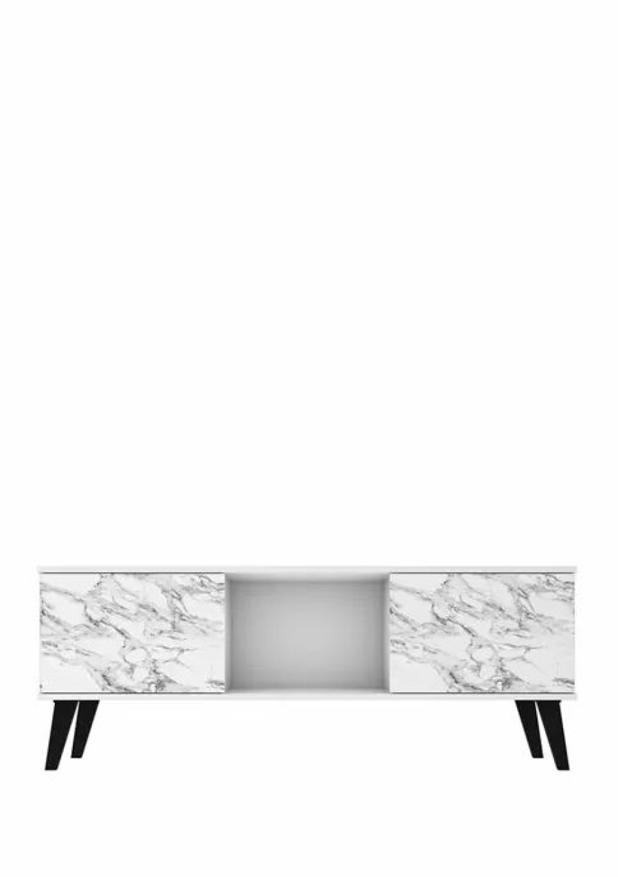 Furniture * | Budget Manhattan Comfort 53.15 Inch Doyers Tv Stand White