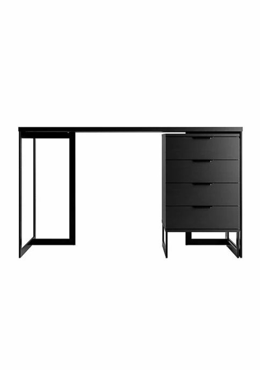 Dressers & Chests * | Cheapest Manhattan Comfort 2-Piece Lexington Desk With Drawers