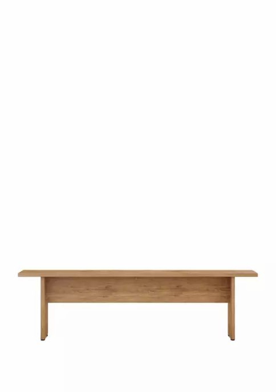 Furniture * | Wholesale Manhattan Comfort 67.91 Inch Nomad Dining Bench Nature