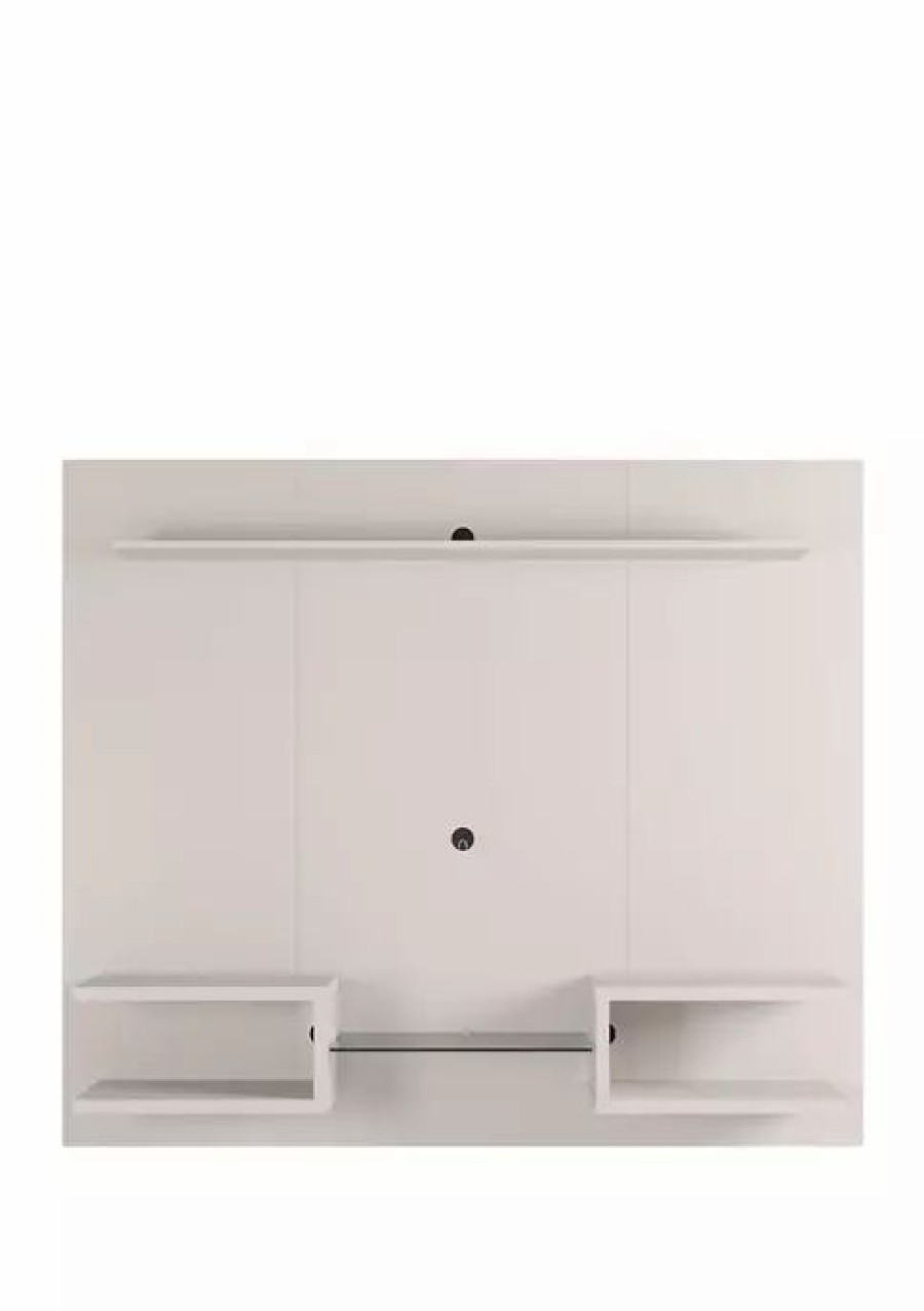 Furniture * | Best Pirce Manhattan Comfort 64.25 Inch Plaza Floating Entertainment Center Off White