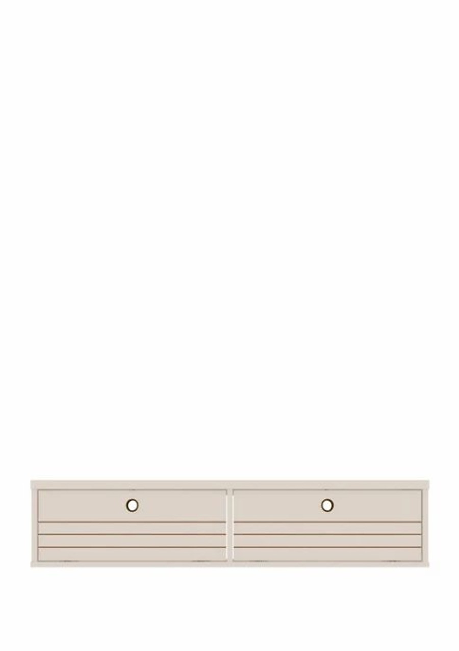 Tv & Media Stands * | Coupon Manhattan Comfort 42.28 Inch Liberty Floating Entertainment Center Off White