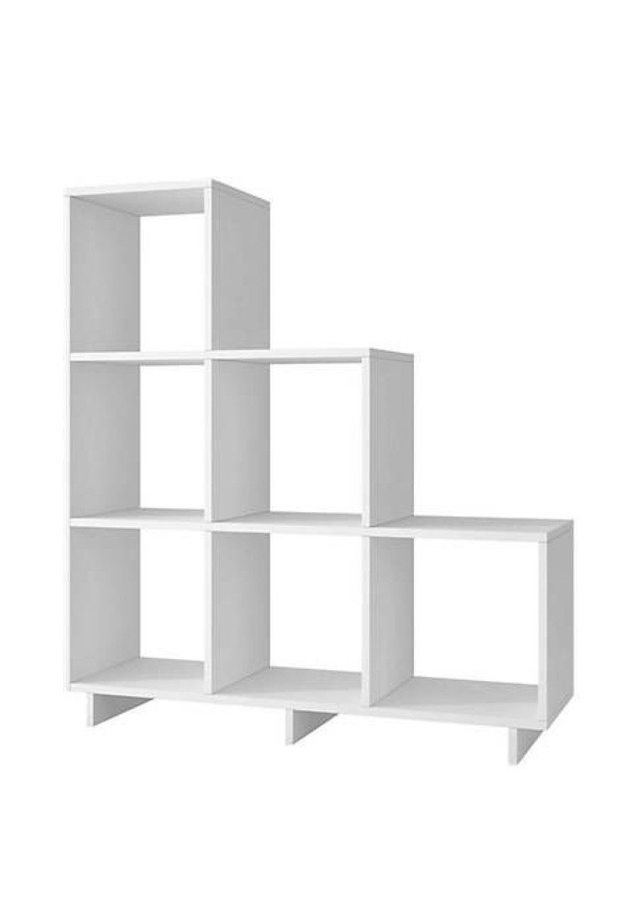 Dressers & Chests * | Deals Manhattan Comfort Cascavel Stair Cubbies In White