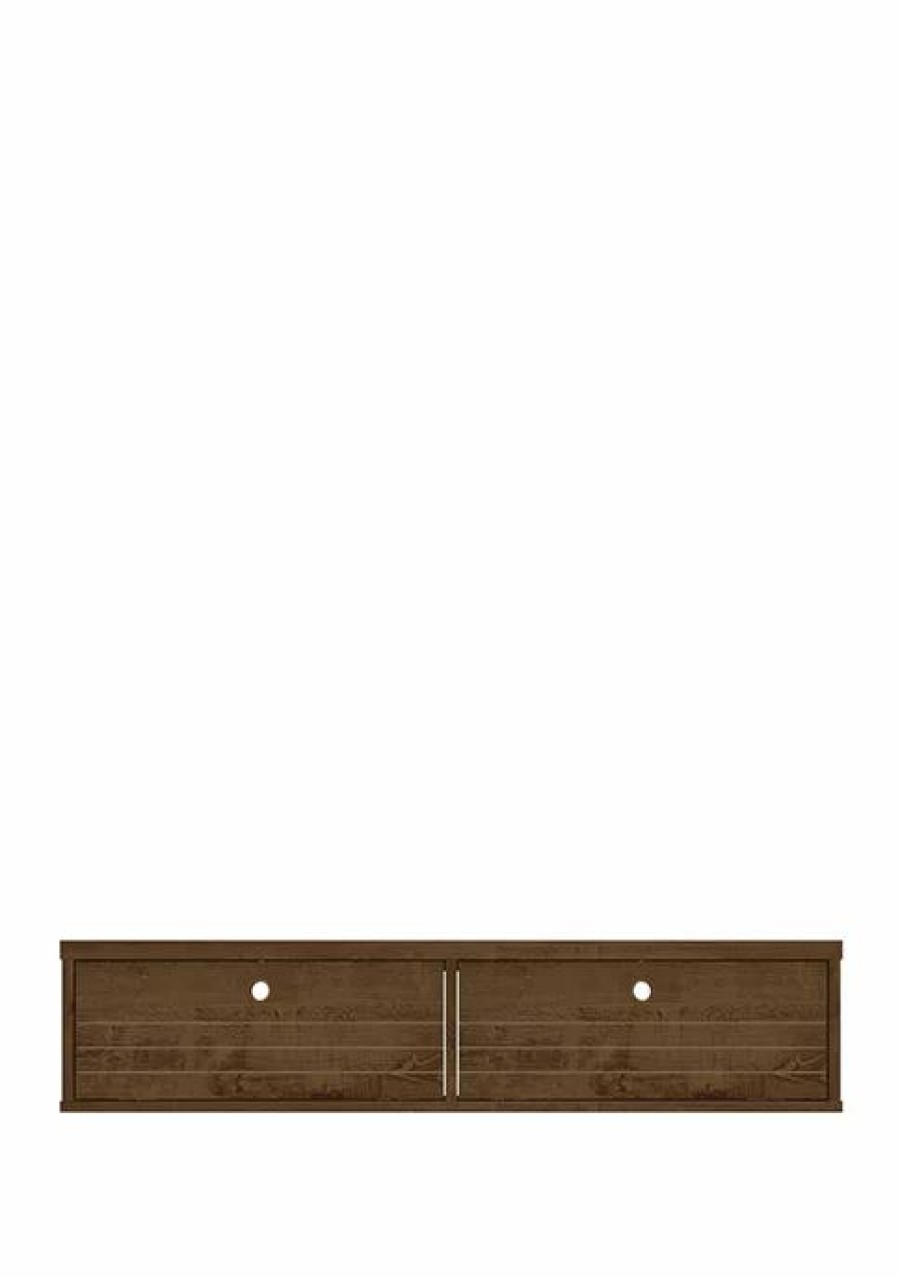 Furniture * | Budget Manhattan Comfort 42.28 Inch Liberty Floating Office Desk Rustic Brown