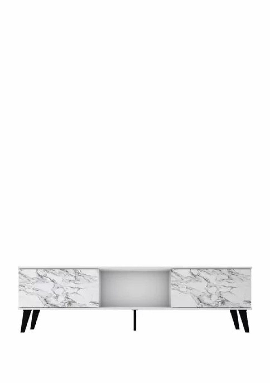 Furniture * | Promo Manhattan Comfort 70.87 Inch Doyers Tv Stand White