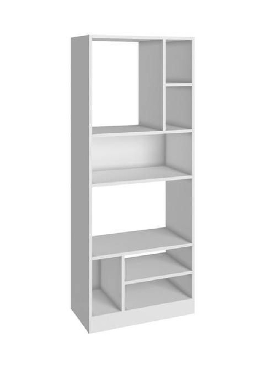 Furniture * | Discount Manhattan Comfort Valenca Bookcase 3.0 White