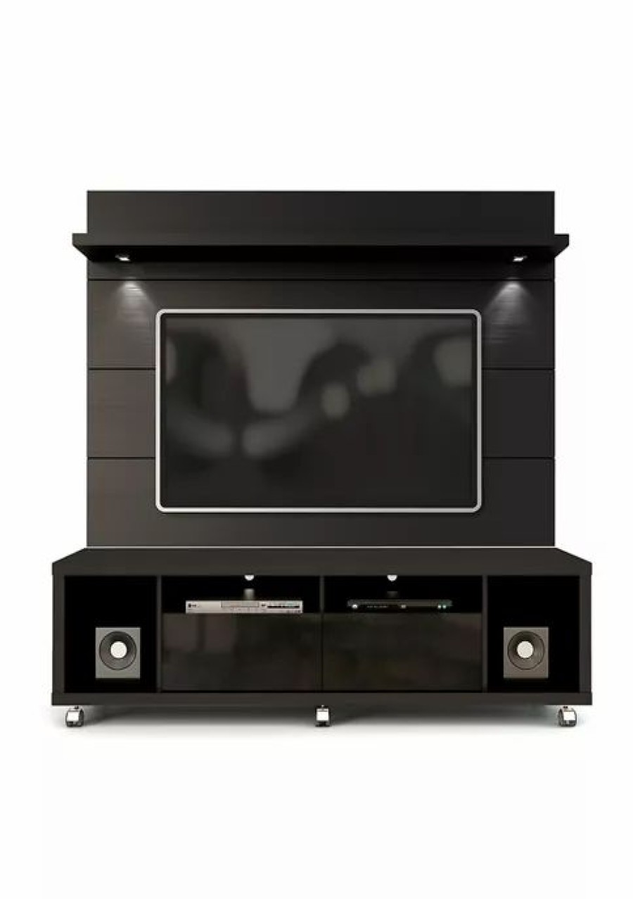 Tv & Media Stands * | Discount Manhattan Comfort Cabrini Tv Stand And Floating Wall Tv Panel 1.8