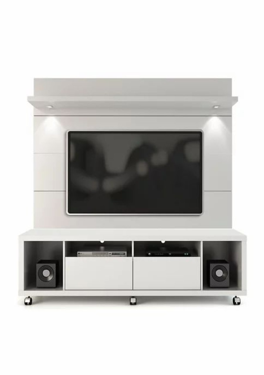 Tv & Media Stands * | Discount Manhattan Comfort Cabrini Tv Stand And Floating Wall Tv Panel 1.8