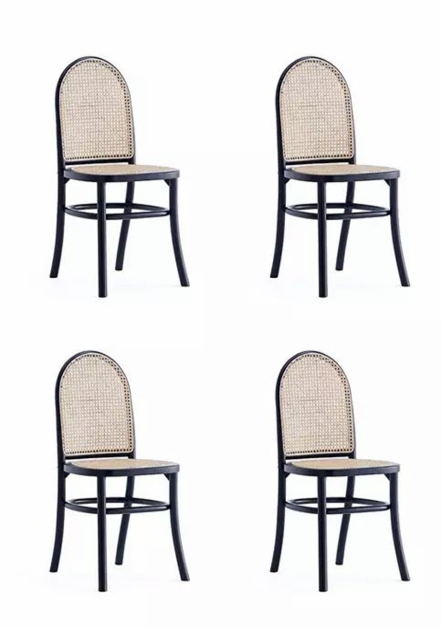 Furniture * | Outlet Manhattan Comfort Paragon Cane Dining Chair 2.0 Set Of 4