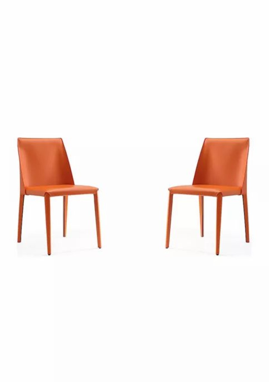 Dining Chairs * | Deals Manhattan Comfort Paris Dining Chair Set Of 4 Coral