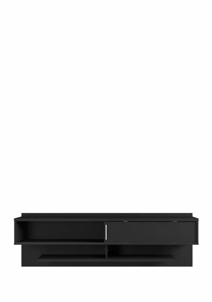 Tv & Media Stands * | Discount Manhattan Comfort 70.86 Inch Astor Floating Entertainment Center 1.0 Black